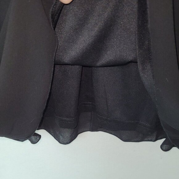 Grace Karin Dress Womens L Black Open Slit Sleeve Lined Classic Midi Minimalist - Picture 3 of 13